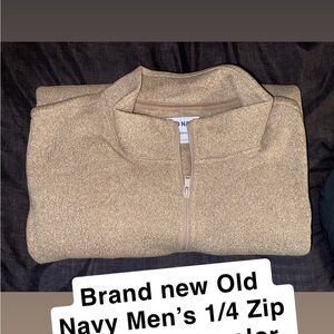 Old Navy Men's Beige Zip-Up Sweater